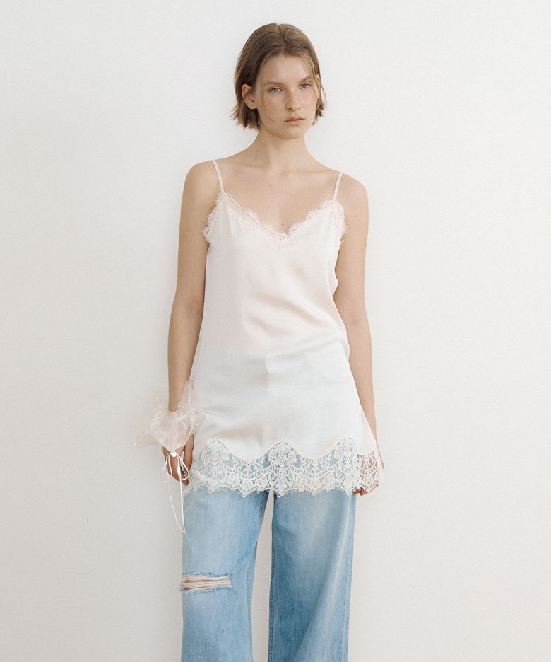 Delicate Satin Lace Bustier (cream)