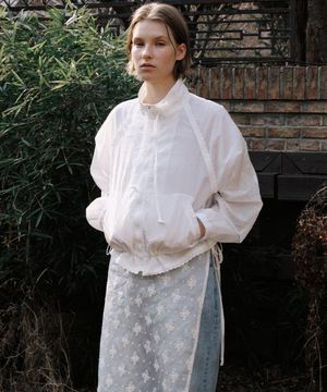 Sheer Lace Tape Jumper (ivory)