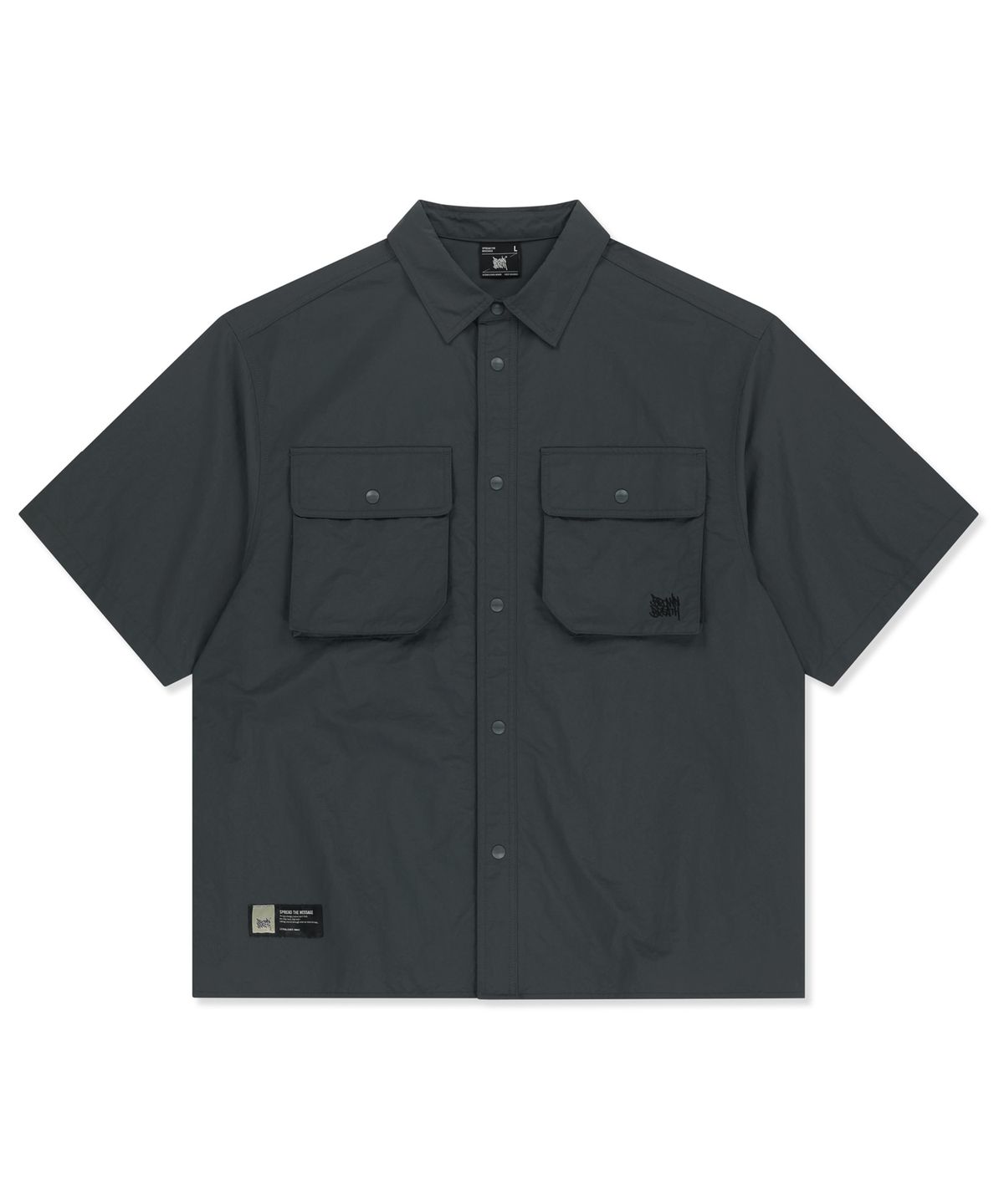 브라운브레스(BROWNBREATH) NYLON WORK SHIRTS - CHARCOAL