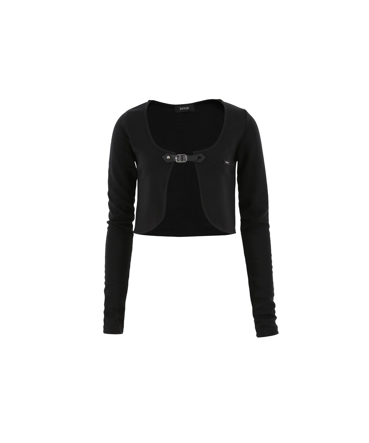 아이씨에(ISEEAE) Belted Cardigan (Black)