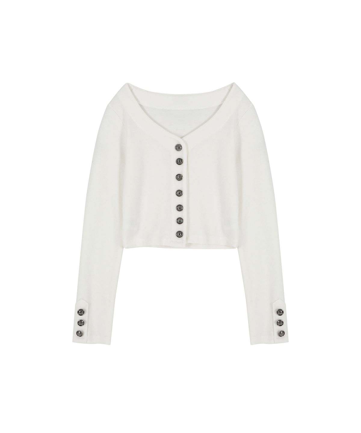 아이씨에(ISEEAE) Button-Up Antique Cardigan (Ivory)