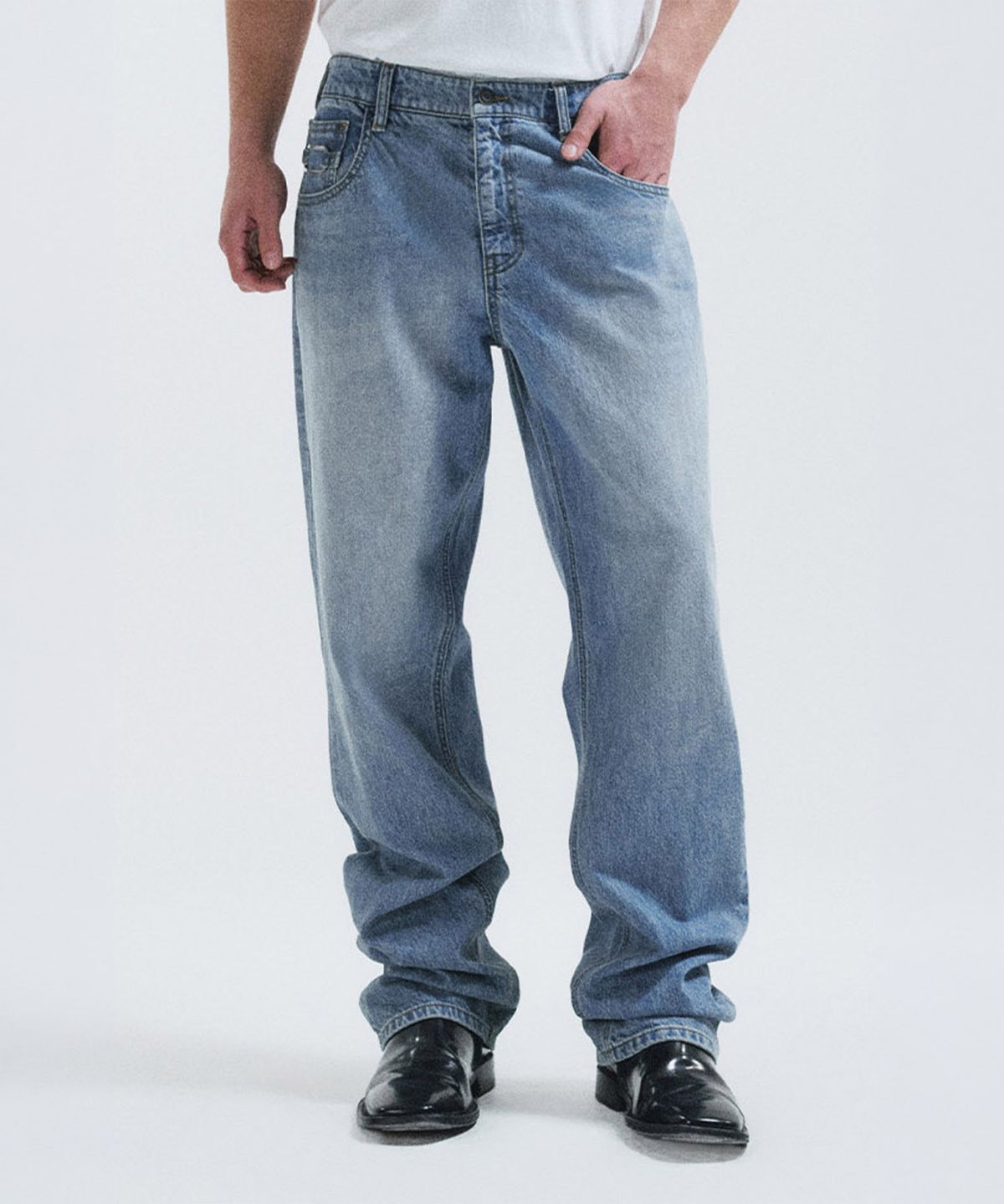 51퍼센트(51PERCENT) Banding denim pants - blue