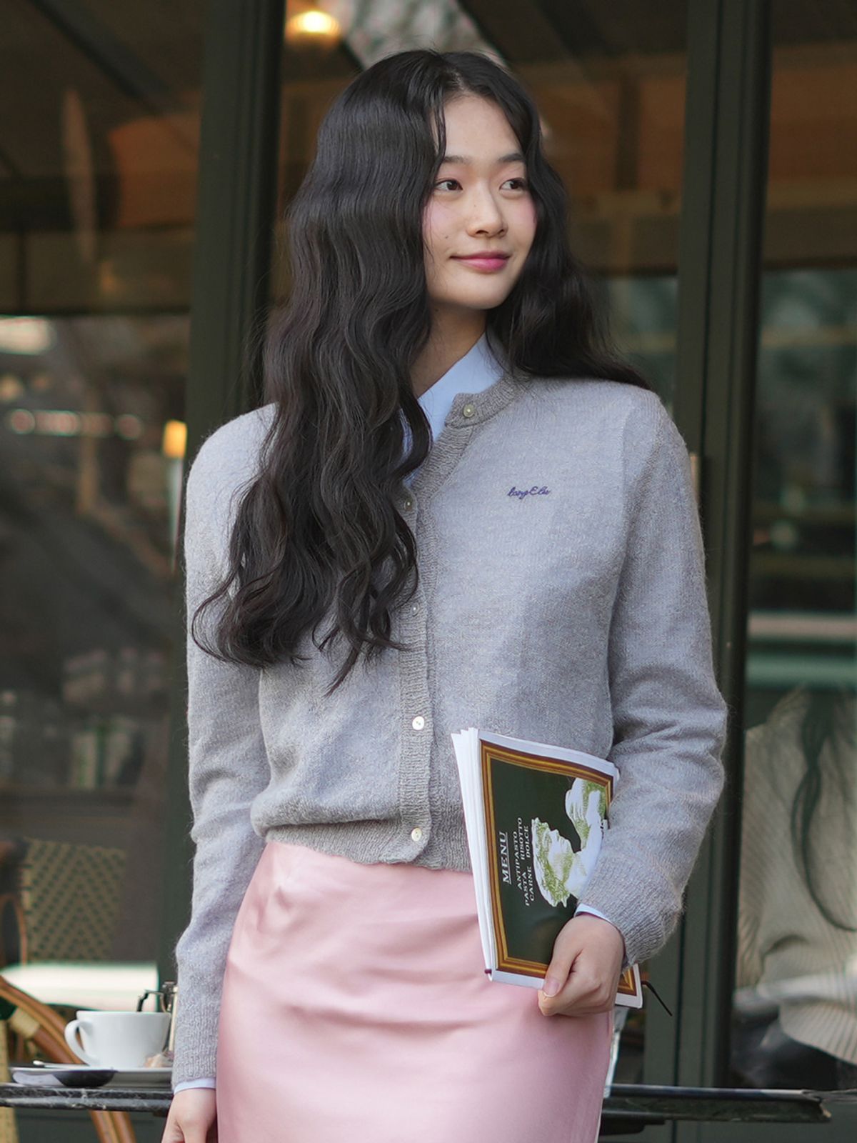 랭앤루(LANGNLU) FRAN Cardigan(프랜)_GREY