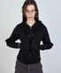 SEMI BALLOON HOODIE ZIP-UP BLACK