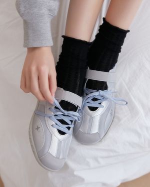 로마리 레이스업 스니커즈 그레이쉬 블루 FLOTGA1W89