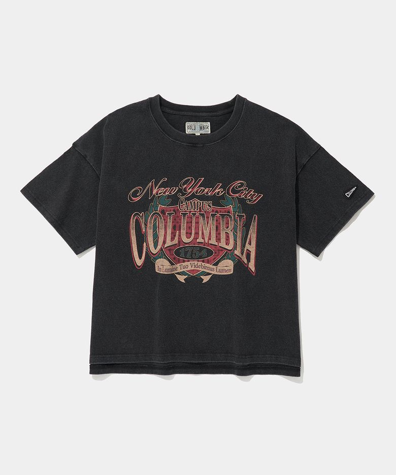 CU CAMPUS MINERAL WASHED WOMEN S/S T-SHIRTS_CHARCOAL