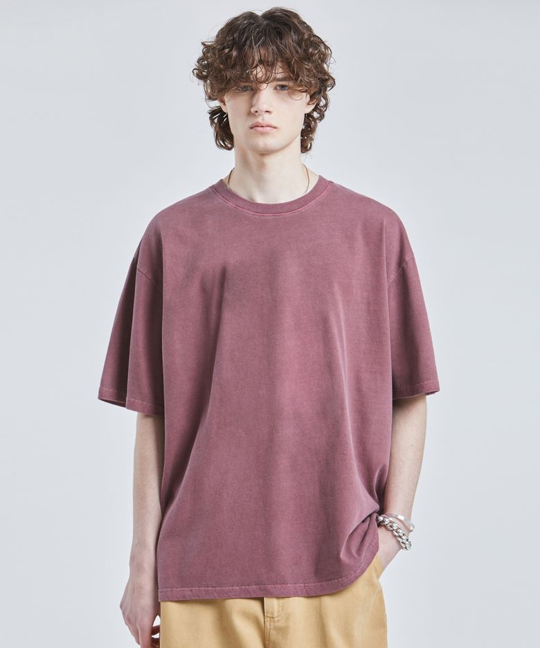 빈티지 피그먼트 티셔츠 (BURGANDY)