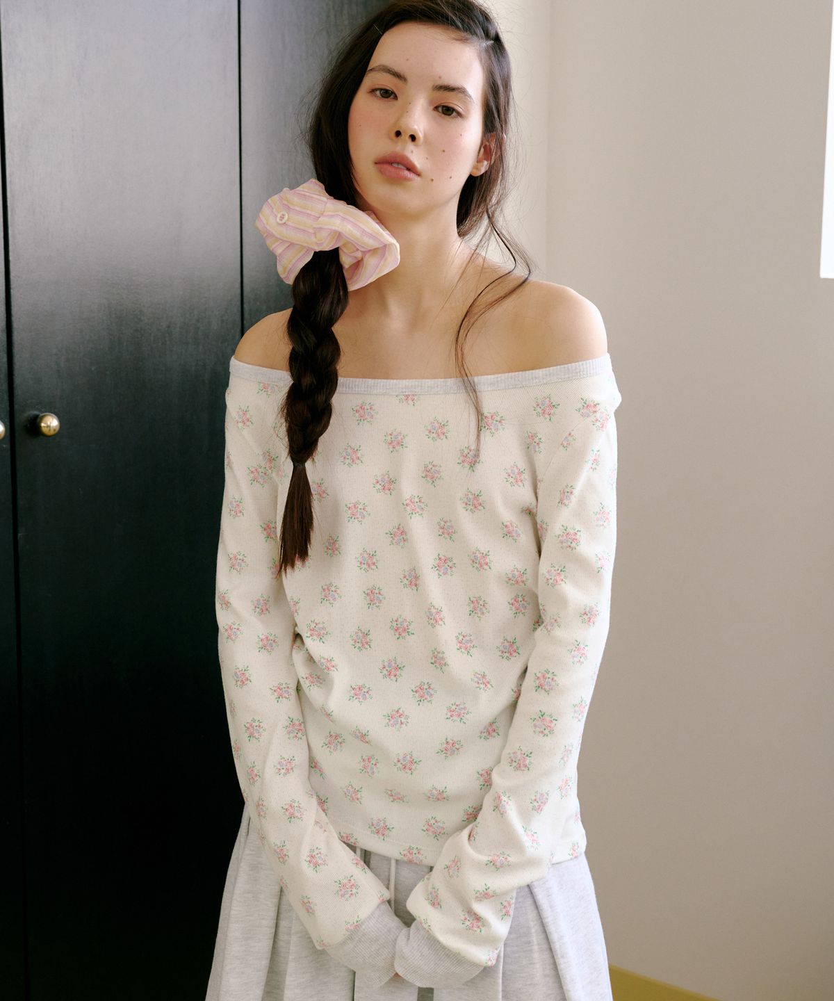 펀프롬펀(FUNFROMFUN) Bouquet Boatneck Tee, White