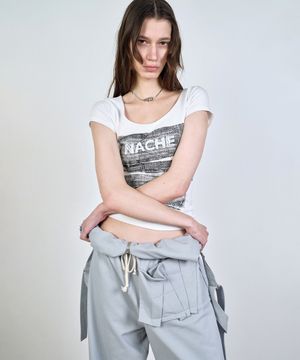 COLLAGE LOGO PRINTED T-SHIRT IVORY