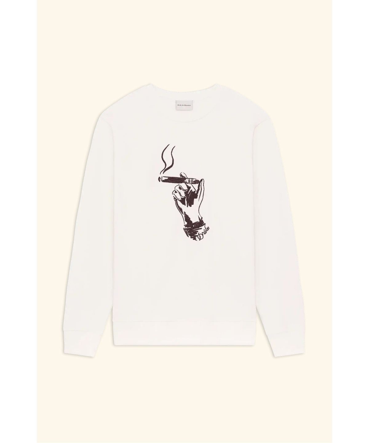 드롤드무슈(DROLE DE MONSIEUR) 쿠바 그래픽 스웨트셔츠 Sweatshirt Cuba D0TSM26203WHM