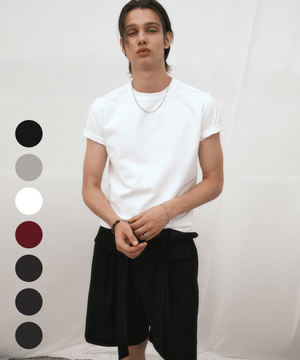 [2PACK] 헤비 코튼 크롭 티셔츠 (7 Color)