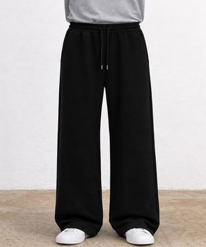 스트링 허리밴딩 와이드  트레이닝 스웻 팬츠 4Color