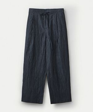 Japanese Crinkled Linen Draw Waist Pants_Mystic Navy