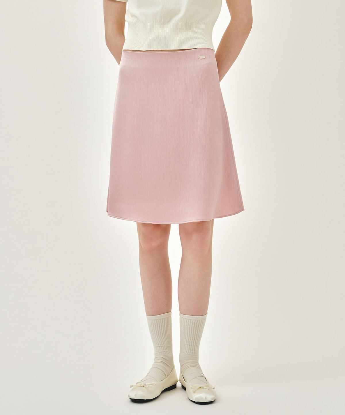 마리떼 프랑소와 저버(MARITHÉ + FRANҪOIS GIRBAUD) W SATIN SKIRT light pink