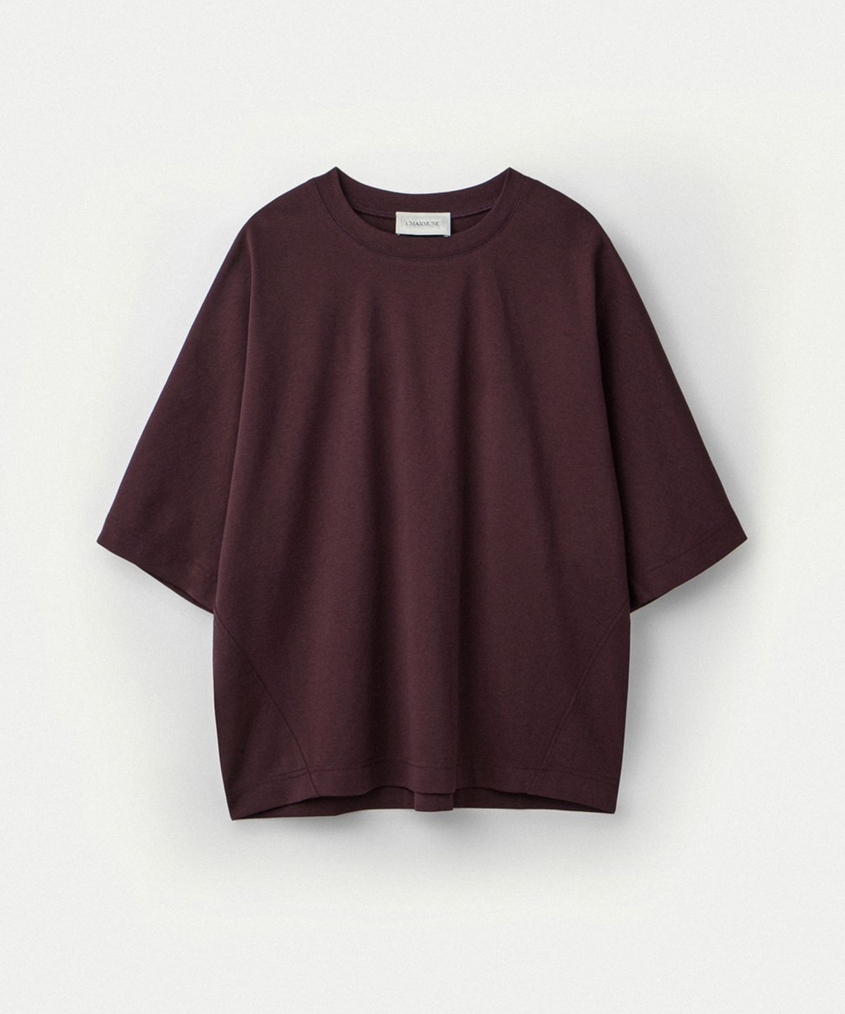 우마뭉(UMARMUNG) Dolman Sleeve Oversized T Shirts_Burgundy
