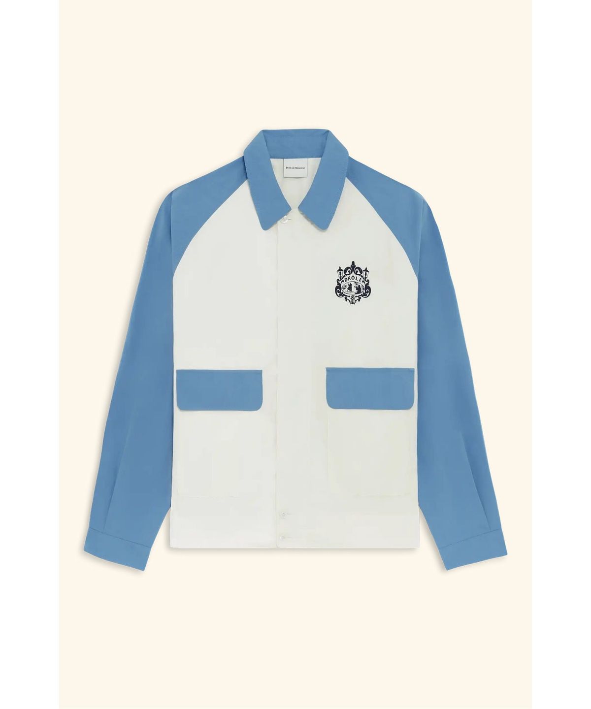 드롤드무슈(DROLE DE MONSIEUR) 댄서 그래픽 스포티 재킷 Veste Nylon Sport Drole Danseurs D0JAM26113WHM