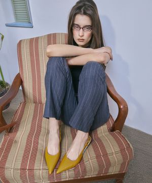 Color sling back shoes(yellow)_DG2DS26005YEW