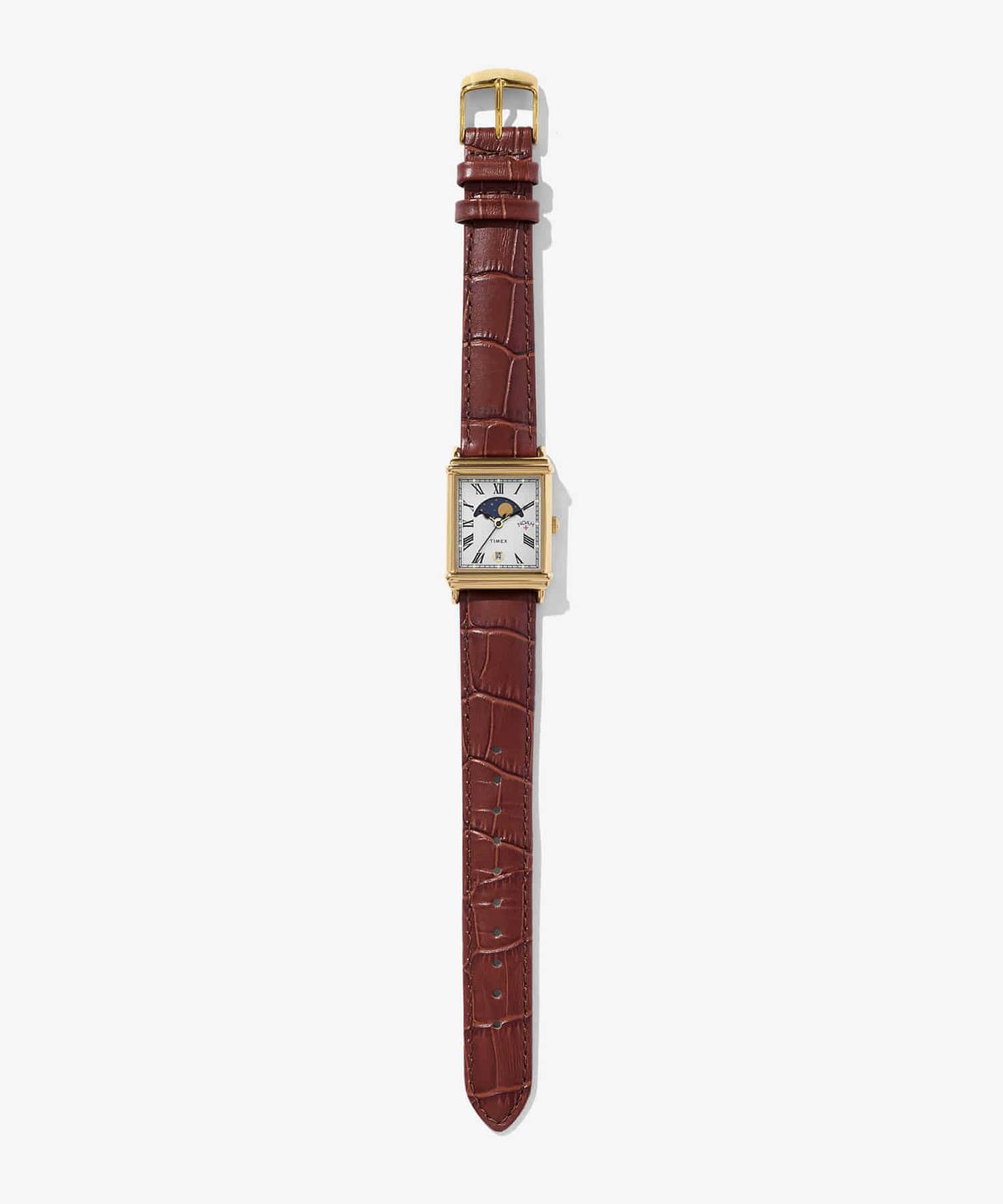 노아(NOAH) (U) 노아 X 타이맥스 문 페이즈 워치 브라운 골드 NOAH X TIMEX MOON PHASE WATCH BROWN/GOLD