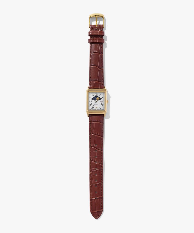 (U) 노아 X 타이맥스 문 페이즈 워치 브라운 골드 NOAH X TIMEX MOON PHASE WATCH BROWN/GOLD