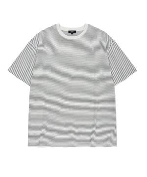 [스토커즈 PICK] BASIC STRIPE SHORT SLEEVES (WHITE)