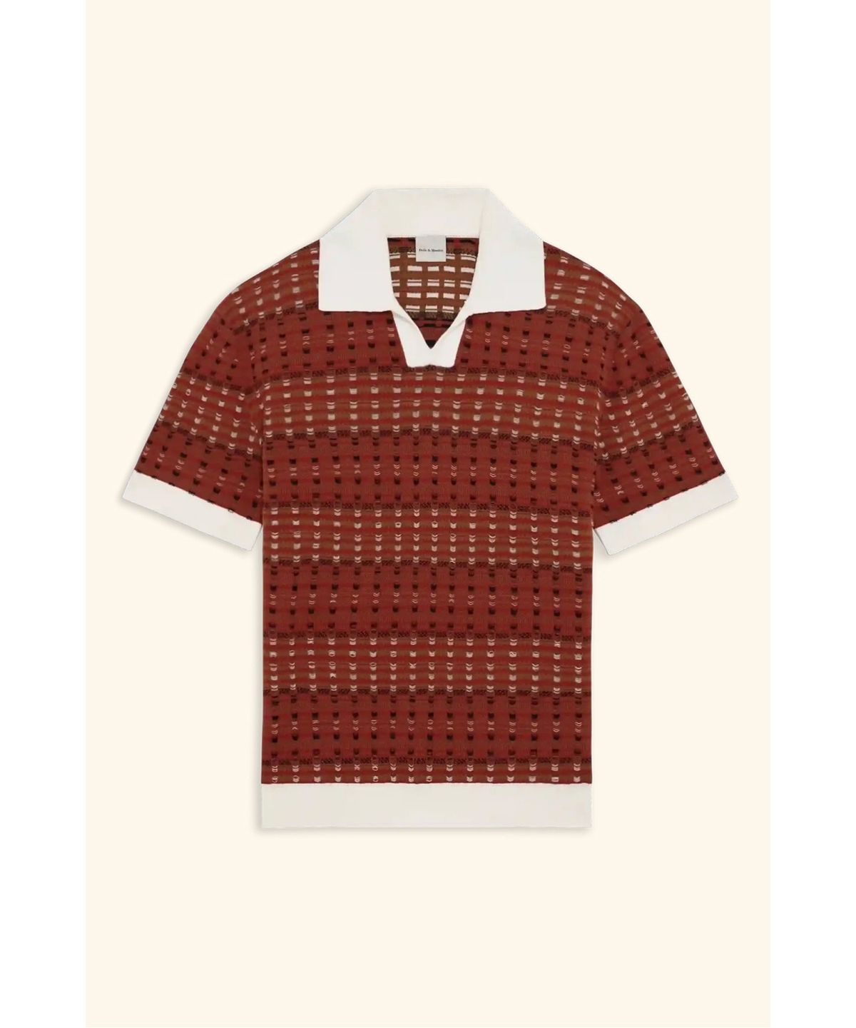 드롤드무슈(DROLE DE MONSIEUR) 쿠지 스트라이프 니트 폴로 Polo Maille Coogie D0WPM26204RED