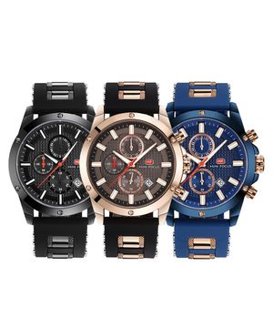 남성 크로노그래프 러버밴드 손목시계 MF0089G