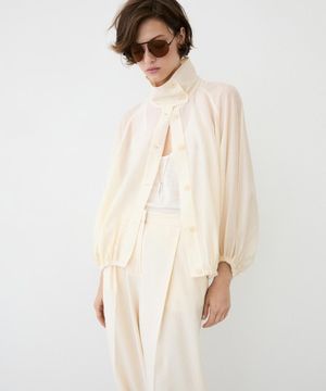 시스루 봄버 재킷