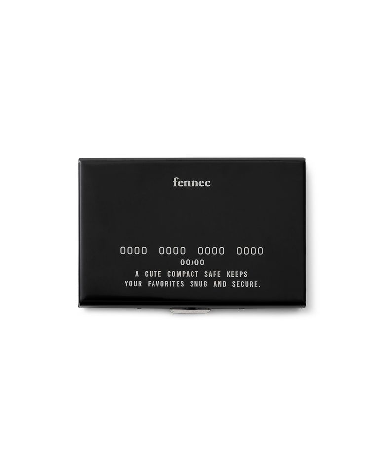 METAL ACCORDION CARD CASE - BLACK