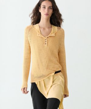 넥 디테일 니트 스웨터