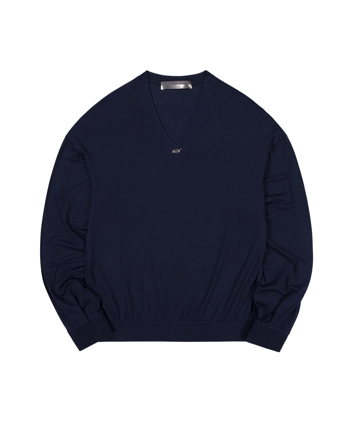 51퍼센트(51PERCENT) V Neck Banding Longsleeve - navy