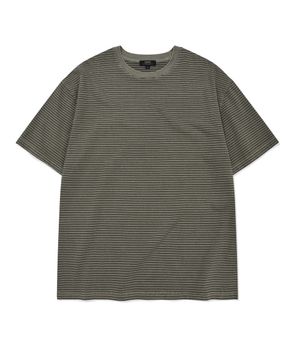 [스토커즈 PICK] BASIC STRIPE SHORT SLEEVES (PIGMENT OLIVE DRAB)
