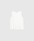 Washed cotton sleeveless (White)