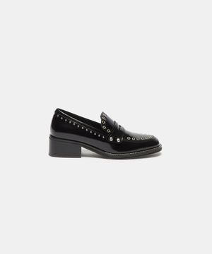 Studs loafer(black)_DG1DS26015BLK