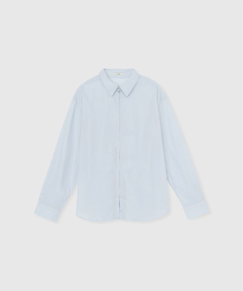 Soft zip shirt (Light blue)
