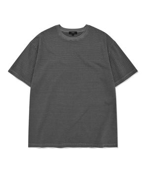 [스토커즈 PICK] BASIC STRIPE SHORT SLEEVES (PIGMENT CHARCOAL)