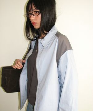 Panel shirt jacket (Light blue)
