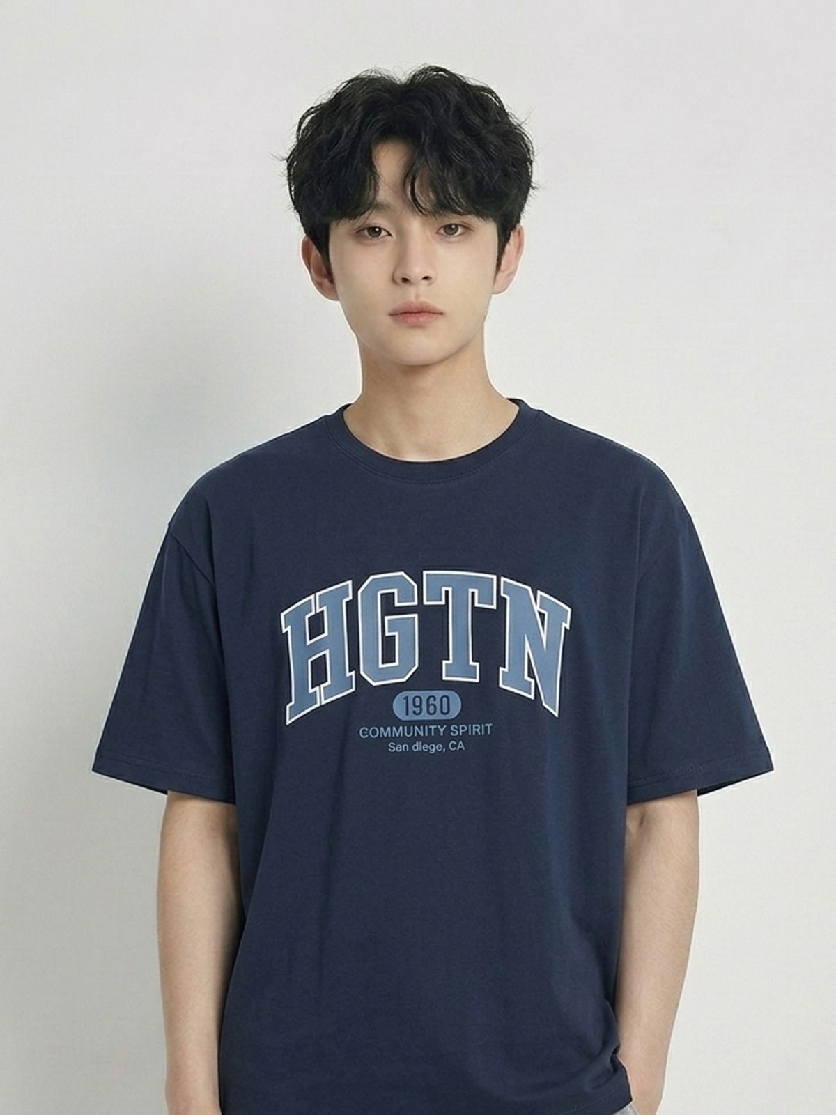 행텐 틴즈(HANGTEN TEENS) 틴즈 로고 빅 레터 반팔 티셔츠_097(14570-031-405-31)