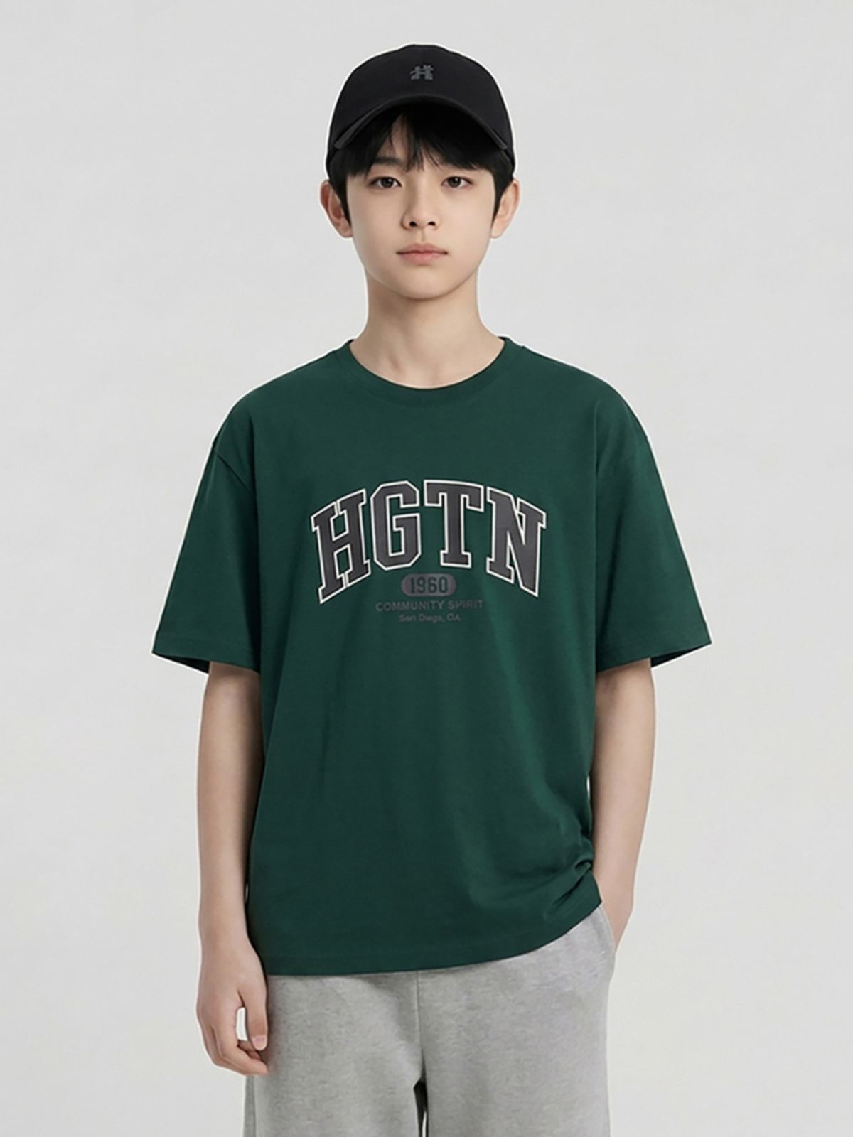 행텐 틴즈(HANGTEN TEENS) 틴즈 로고 빅 레터 반팔 티셔츠_347(14570-031-405-31)