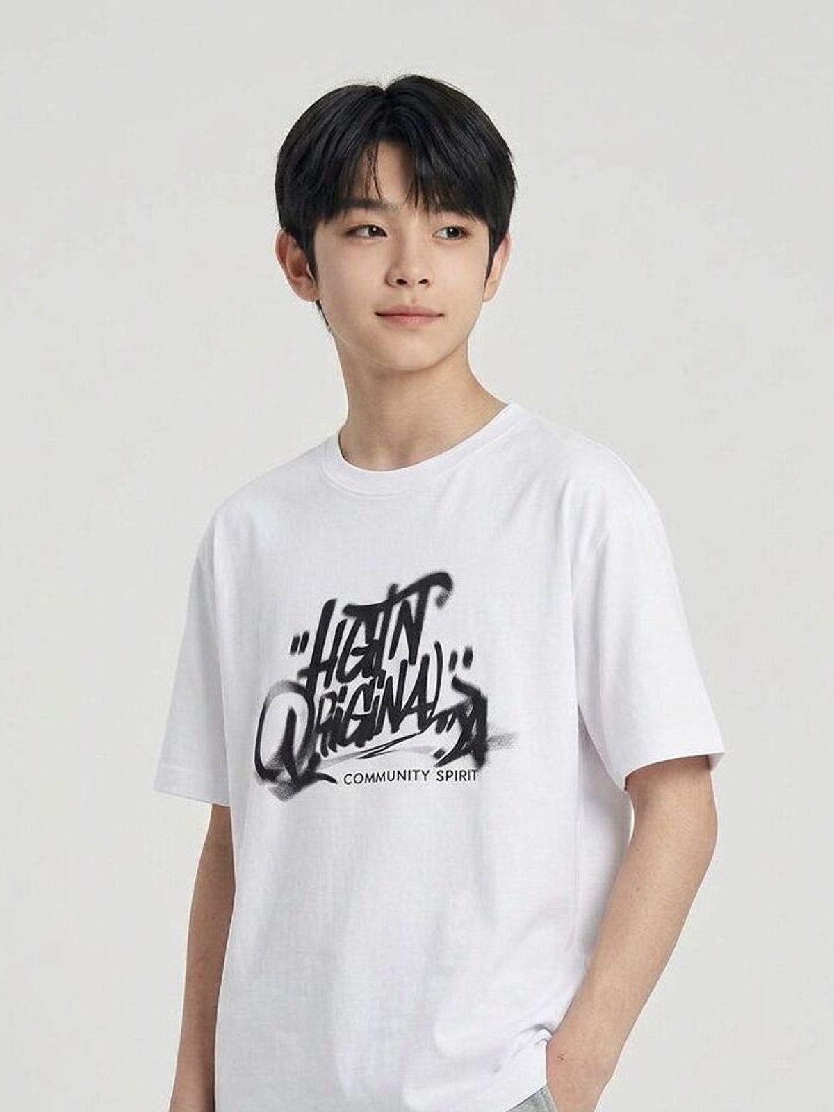 행텐 틴즈(HANGTEN TEENS) 틴즈 그래피티 레터 반팔 티셔츠_003(14570-031-406-31)