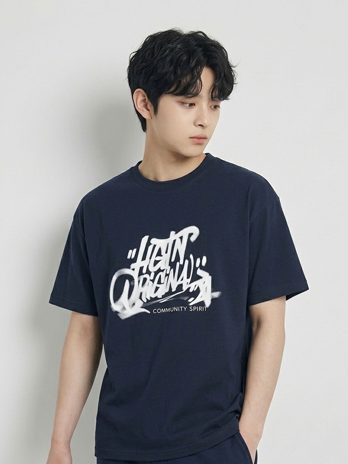 행텐 틴즈(HANGTEN TEENS) 틴즈 그래피티 레터 반팔 티셔츠_097(14570-031-406-31)
