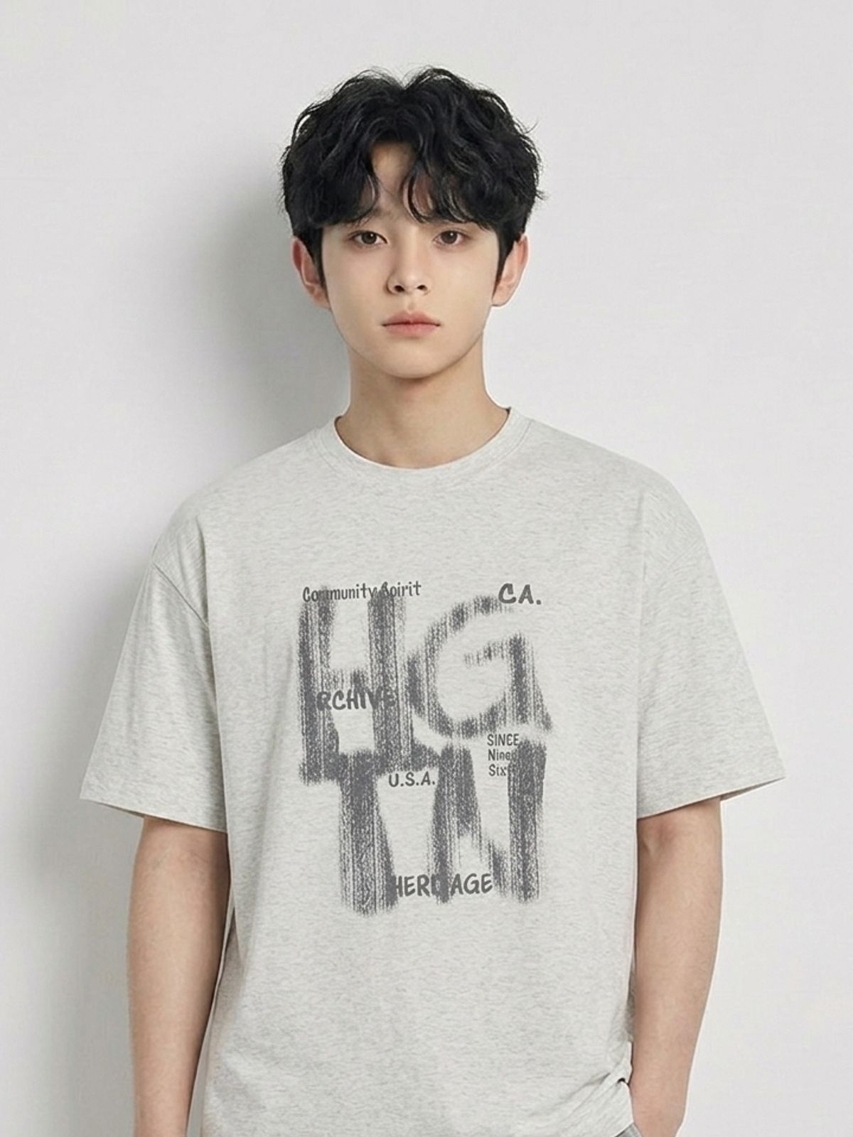 행텐 틴즈(HANGTEN TEENS) 틴즈 그래피티 레터 반팔 티셔츠_101(14570-031-406-31)
