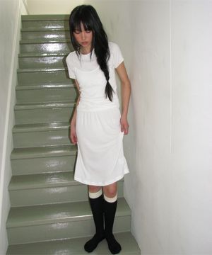 little ribbon skirt (White)
