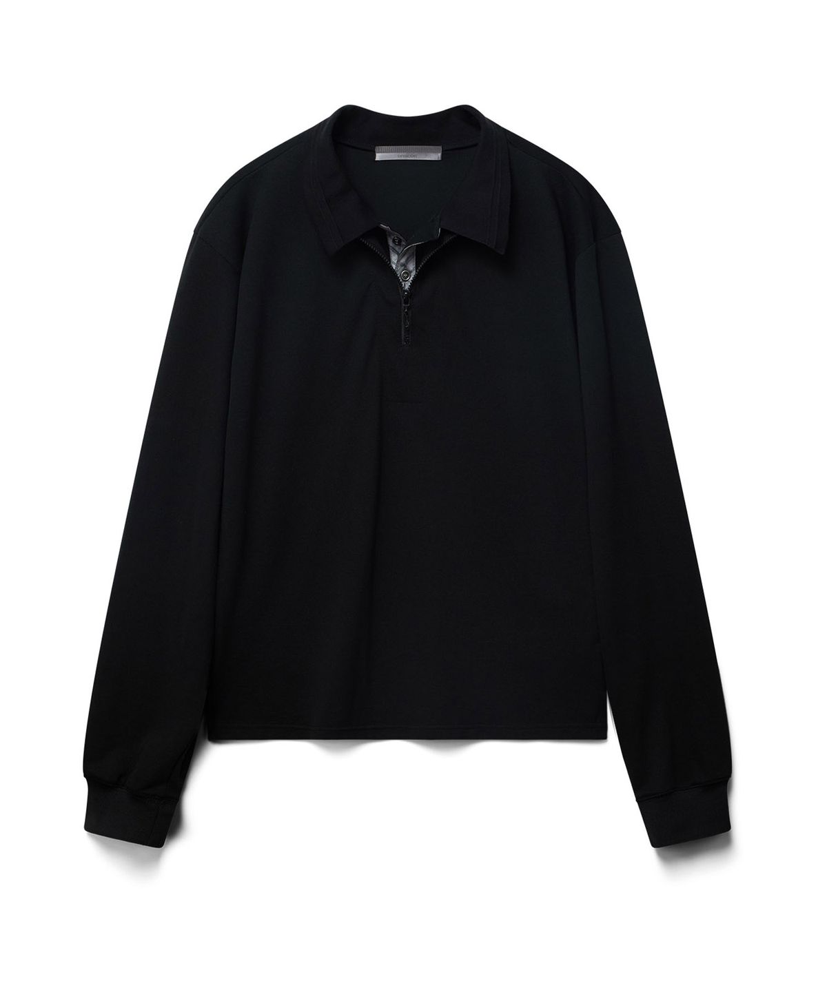 51퍼센트(51PERCENT) Double collar pk longsleeve - black