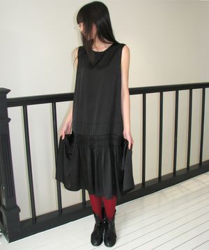 silk wave dress (Black)