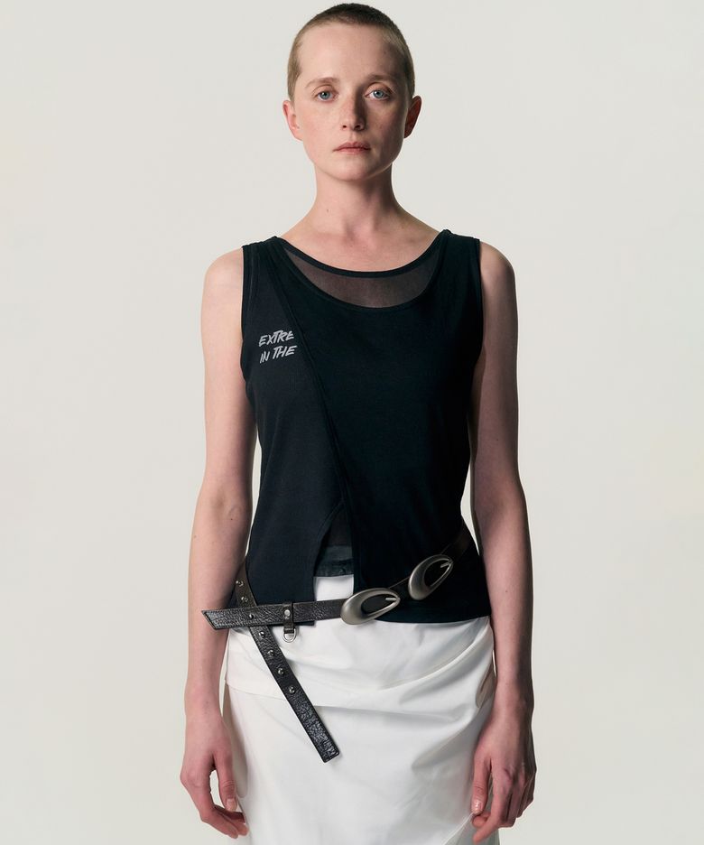 Overlay Curve Tank Top_BLACK