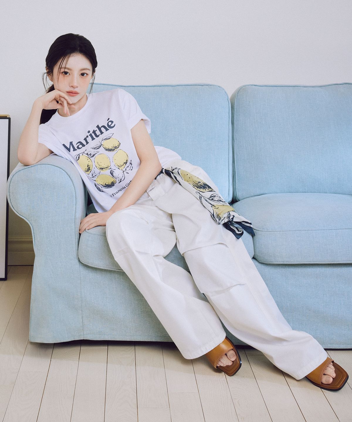 마리떼 프랑소와 저버(MARITHÉ + FRANҪOIS GIRBAUD) W SUMMER WIDE FIT DENIM PANTS white