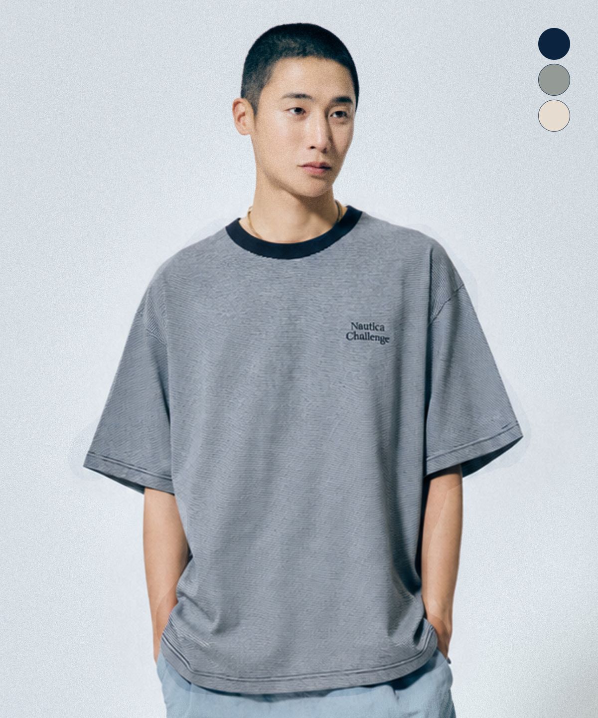 노티카(NAUTICA) 챌린지 스트라이프 티셔츠(3colors) NTS5446