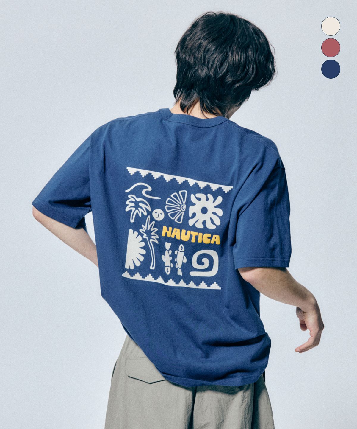 노티카(NAUTICA) 오션 트라이벌 티셔츠(3colors) NTS5556