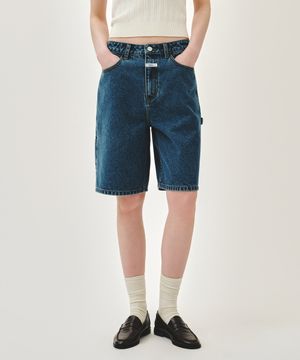 W CARPENTER DENIM SHORTS blue