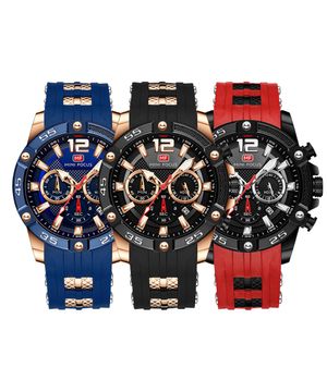 남성 크로노그래프 실리콘 손목시계 MF0349G